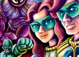 OMEGA 6 is coming as a Manga in October and as a retro-styled Video Game this Month! Omega Six Cover Art