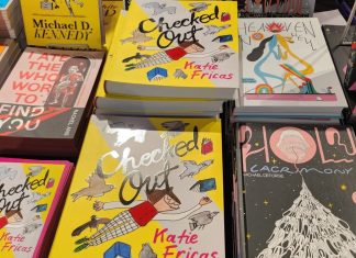 MoCCA ’25: Drawn & Quarterly debuts upcoming releases Muybridge and Checked Out table displaying d and q new releases at mocca