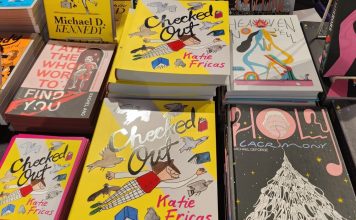 MoCCA ’25: Drawn & Quarterly debuts upcoming releases Muybridge and Checked Out table displaying d and q new releases at mocca