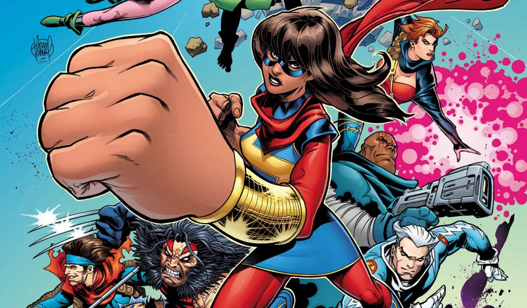 Kamala Khan with the X-Men in Giant-Sized age of apocalypse