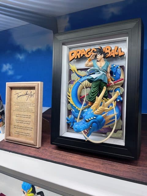 Dragon Ball Z framed model at the Bandai booth of Toy Fair 