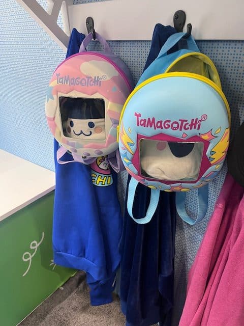 Bandai showing off the Tamagotchi backpack at Toy Fair 2025