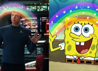 Spock homages ‘Imagination’ meme in STRANGE NEW WORLDS X SPONGEBOB SQUAREPANTS crossover Imagination meme