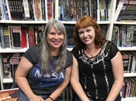 Janet Harvey and Megan Levens at an Angel City signing