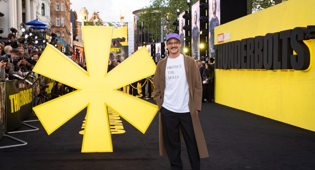Pedro Pascal wears Protect the Dolls shirt
