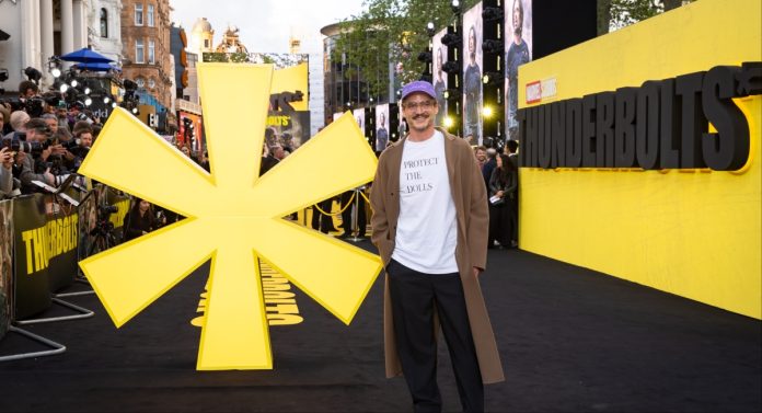 Pedro Pascal wears Protect the Dolls shirt Pedro Pascal wears Protect the Dolls shirt