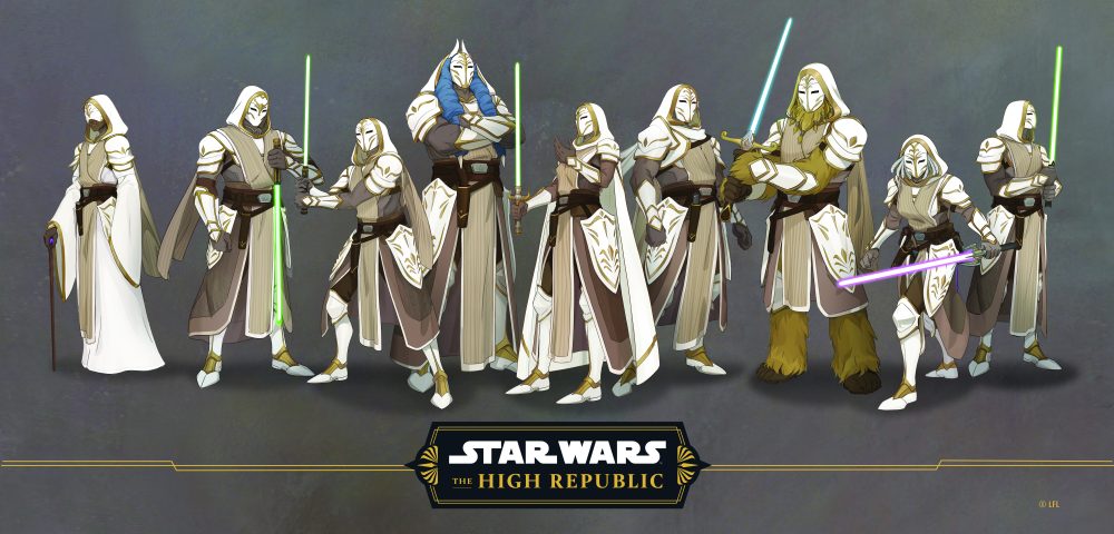 lineup of the main characters from Star Wars: Trials of the Jedi