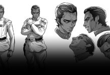 STAR WARS CELEBRATION JAPAN announces Thrawn, Fallen Order Manga, and more! banner comprised of a snipper from the Star Wars Thrawn manga adaptation featuring Grand Admiral Thrawn from his character sheet.