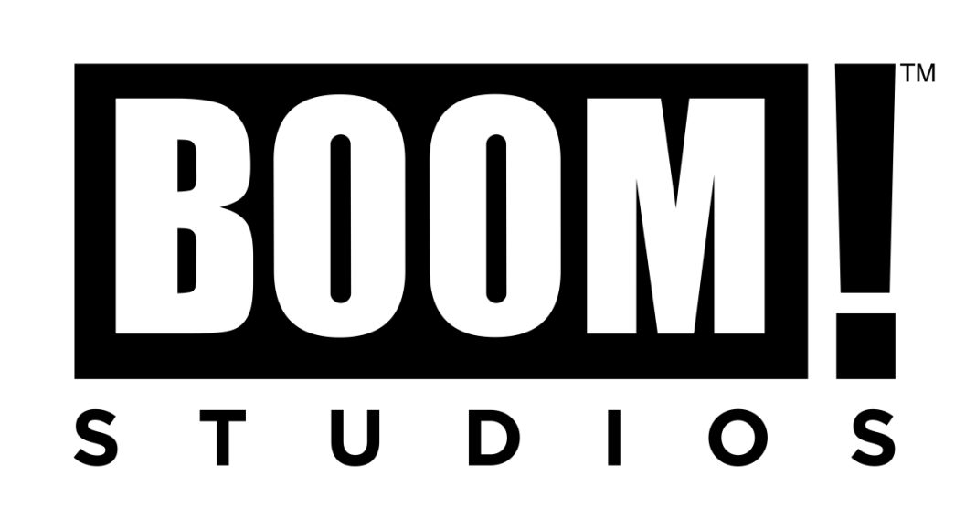 black on white title logo for BOOM! studios