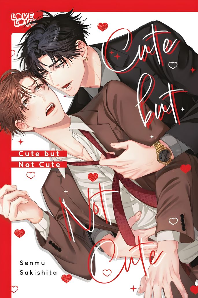 A man clings to his reluctant suitor on the cover of a BL manga.