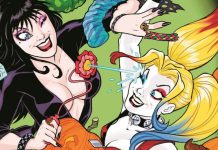The Clown Princess of Crime meets the Mistress of the Dark in HARLEY QUINN X ELVIRA crossover Harley Quinn x Elvira