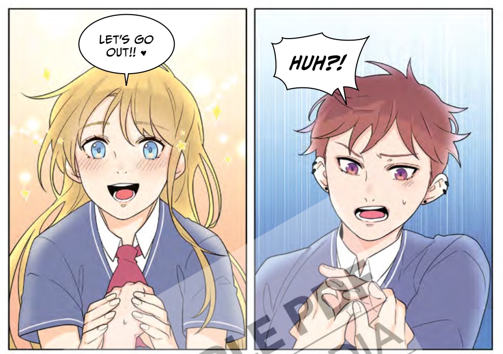 not so shoujo love story girls love webtoon by curryuku hanna asking rei out