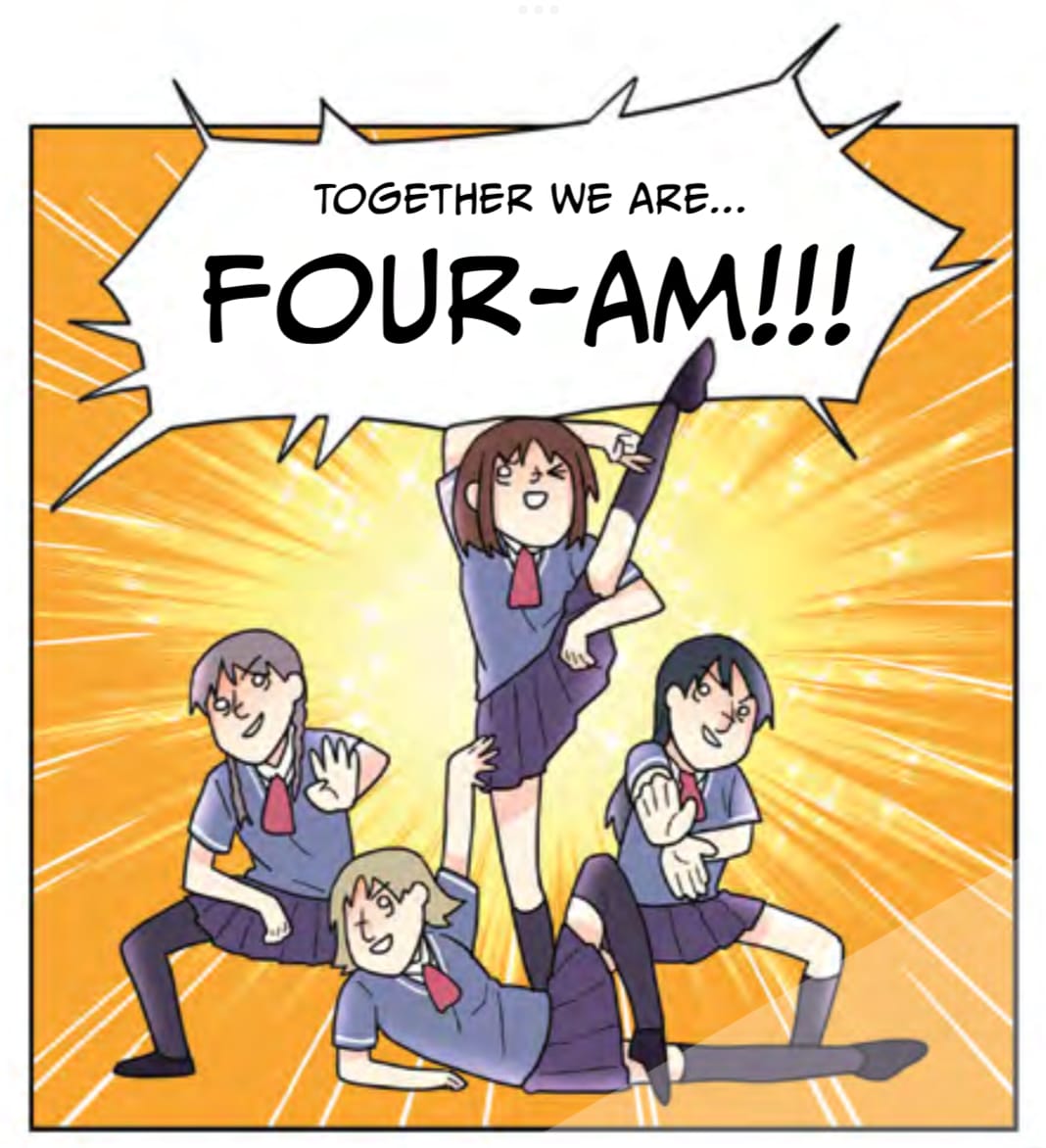 not so shoujo love story girls love webtoon by curryuku villainess girl group four am