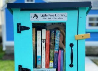 THE LIBRARIANS celebrate by giving back to the Little Free Library Little Free LIbrary