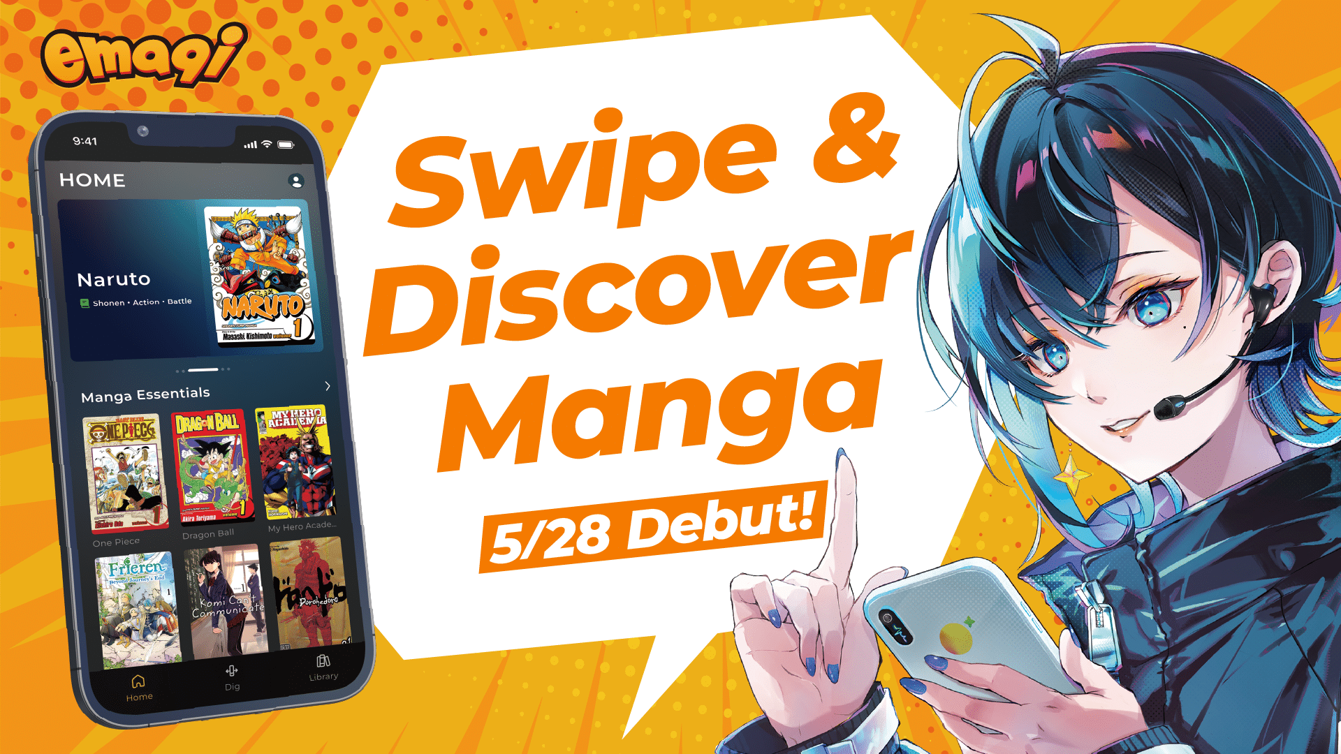 emaqi - swipe to dicover new manga