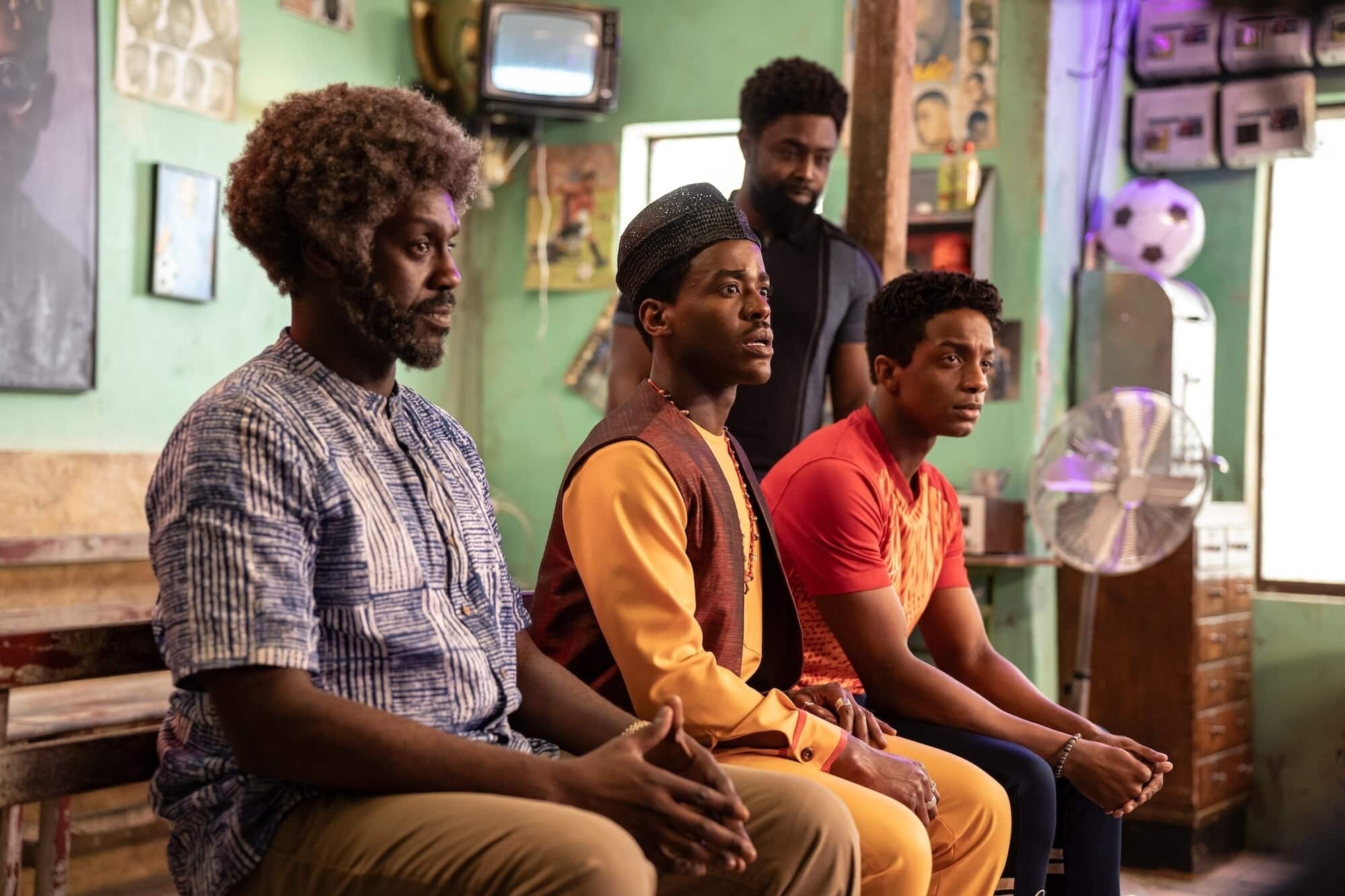 The trapped passengers of the barbershop.