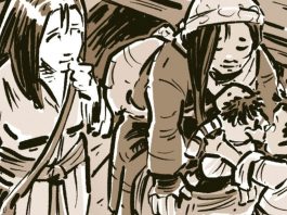 Exclusive Preview: BLOOD AND FIRE concludes the Mordecai Crow trilogy Blood and Fire (Mordecai Crow #3) interior art (cropped)