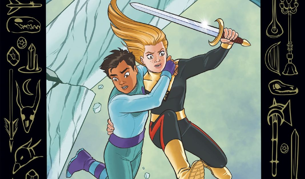 Comic Book Cover of 'Flash Gordon: The Girl from Infinity' with new sidekick Dale and the new girl Flash Gordon