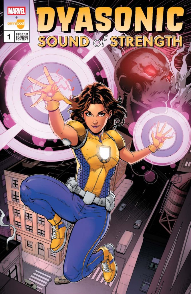 Dyasonic: Sound of Strength cover by JL Giles (who also designed the character)