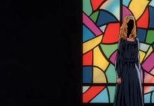 Comics Beat’s Top Six 20th Century Shojo Anime That Slap screencap from dear brother depicting a character standing against a stained glass window in heavy shadow