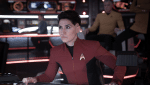 Review: Can STAR TREK: STRANGE NEW WORLDS Season 3 top the show’s stellar second season? Ortegas on the bridge of the Enterprise, with Pike and Spock behind her. From Star Trek: Strange New Worlds Season 3.