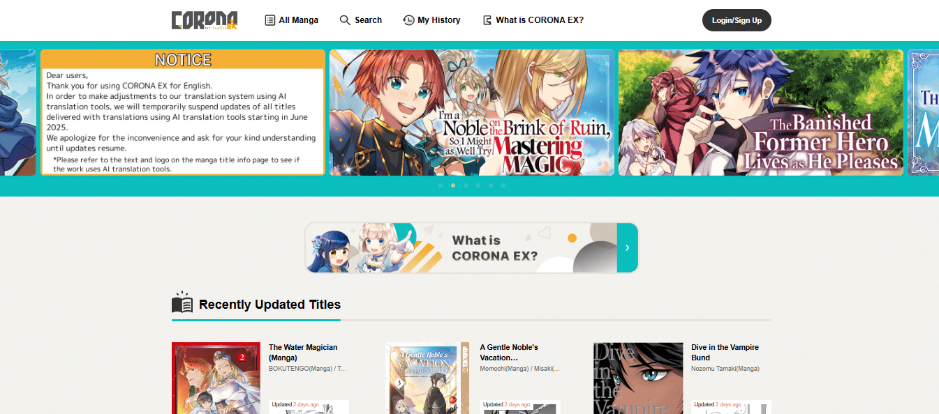 CORONA EX manga