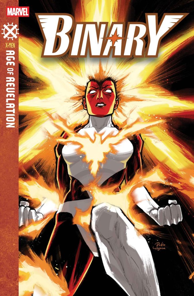 Binary, with the Phoenix crest on her uniform, looks ready for action