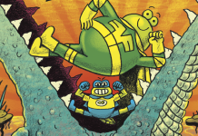 Cover Reveal + Interview: Brandon Reese on FANTASTIC FROG AND THE AMAZING TAD LAD Fantastic Frog and Tad Lad inside the jaws of an alligator