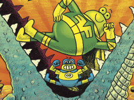 Cover Reveal + Interview: Brandon Reese on FANTASTIC FROG AND THE AMAZING TAD LAD Fantastic Frog and Tad Lad inside the jaws of an alligator