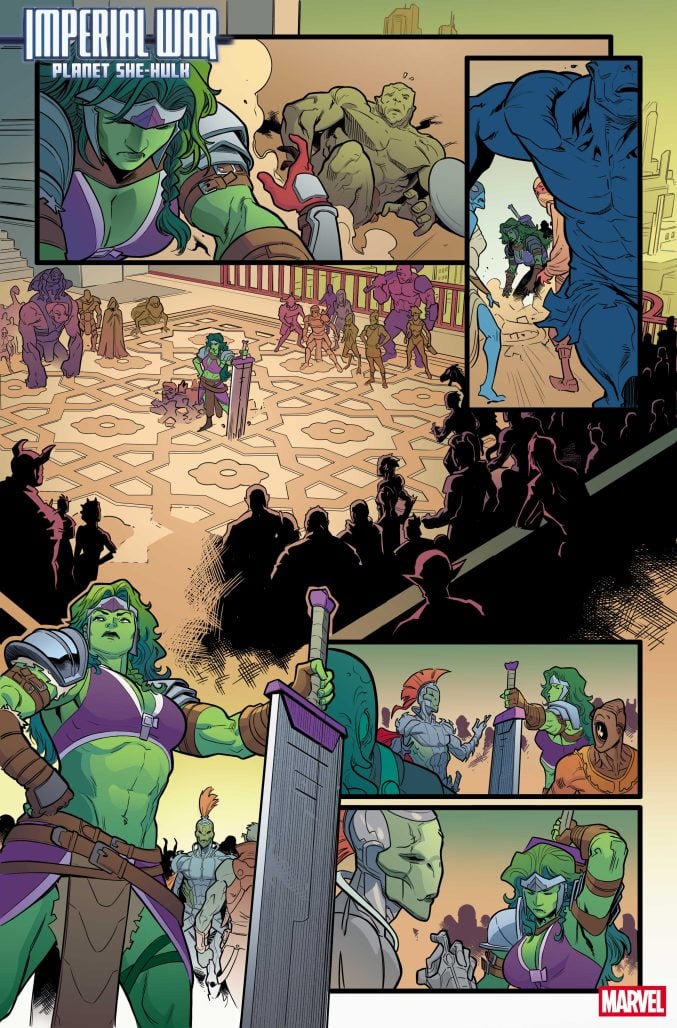 Area combat with She-Hulk