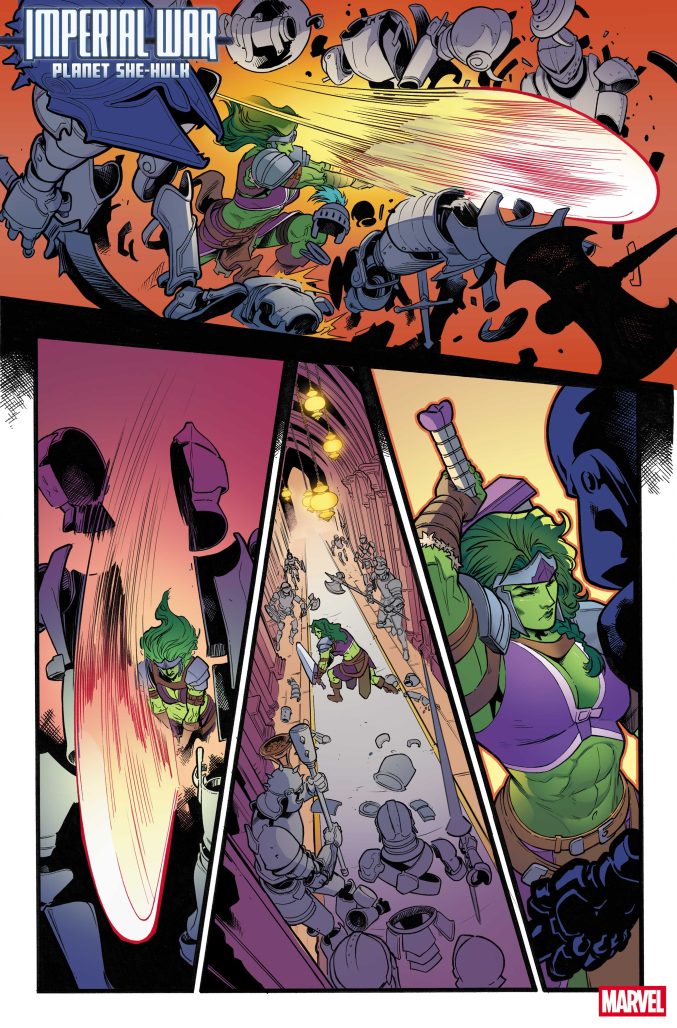 ACTION! BATTLE! EXCITEMENT! SHE-HULK WITH A GIANT SWORD!!!
