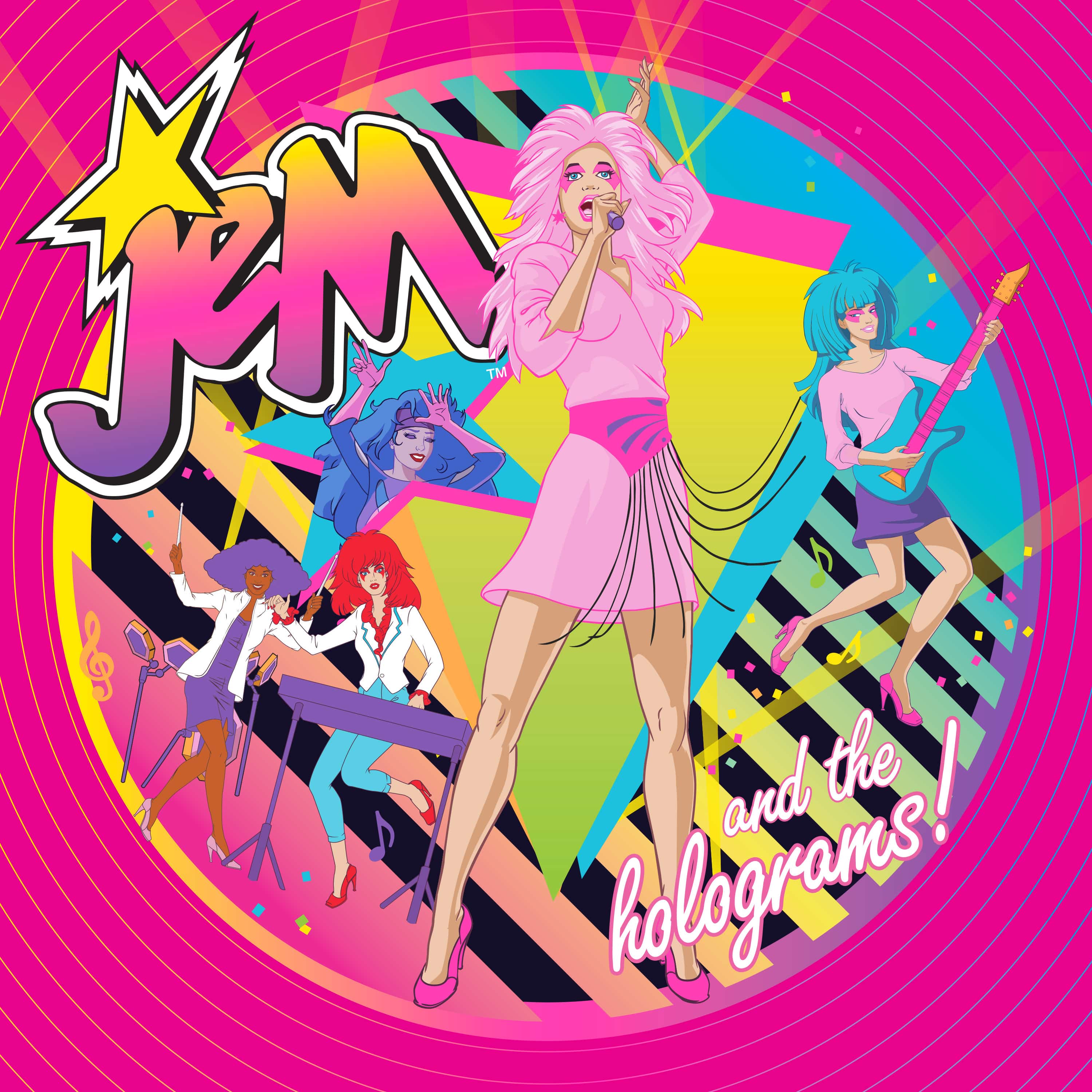 The cover of the new Jem and the Holograms album.