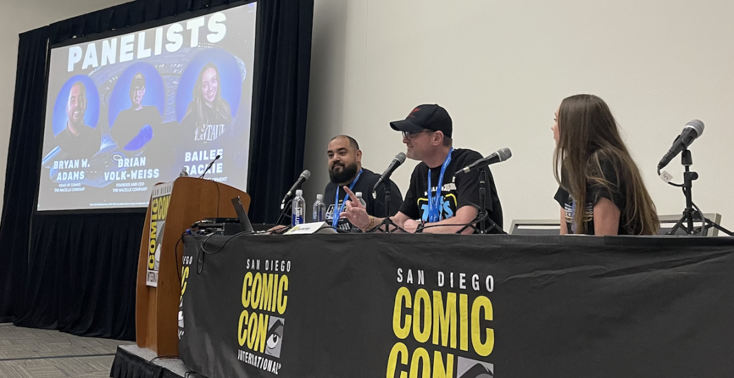 The Nacelle Star Trek Action Figure Panel with CEO Brian Volk-Weiss was joined by Director of Marketing and PR Bryan W. Adams and Director of Development Bailee Rackie