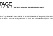 Heritage Auctions raises Buyer’s Premium to 25%