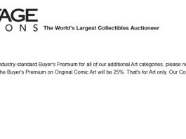 Heritage Auctions raises Buyer’s Premium to 25%