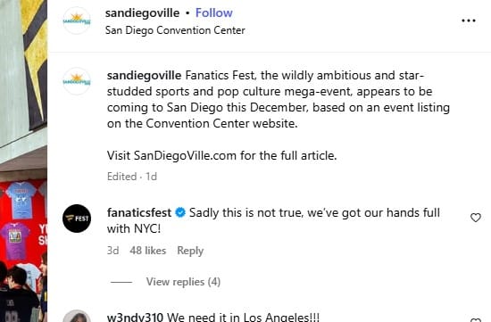 Fanatics official reply 
