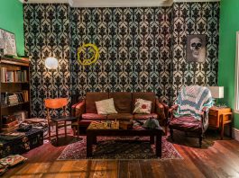 The BBC Sherlock TV Show Lives On A familiar wallpaper in the 221B setting from the London Sherlock Escape Room