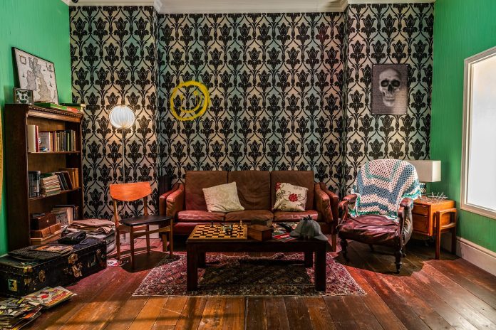 Sherlock Escape Room A familiar wallpaper in the 221B setting from the London Sherlock Escape Room
