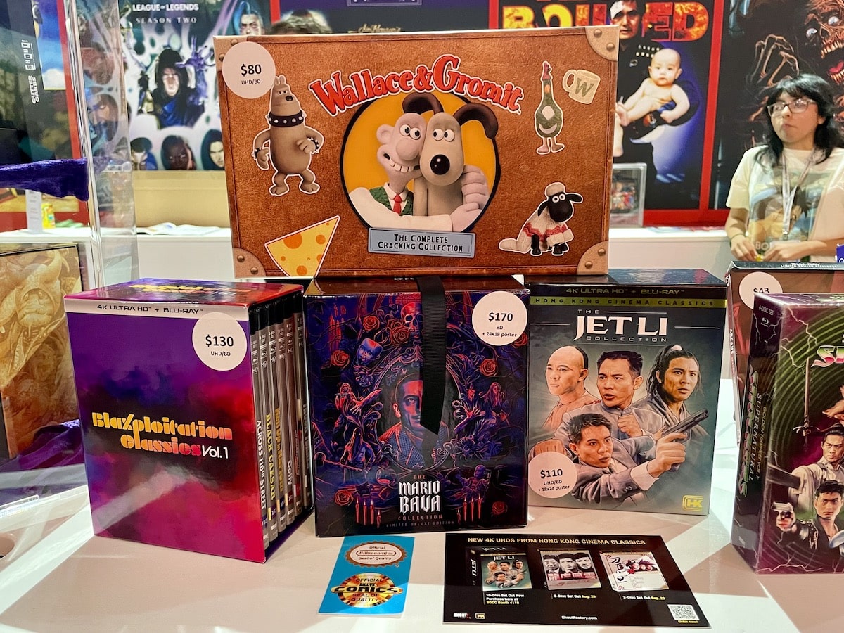 Additional home video releases available at the Shout! Studios SDCC booth.