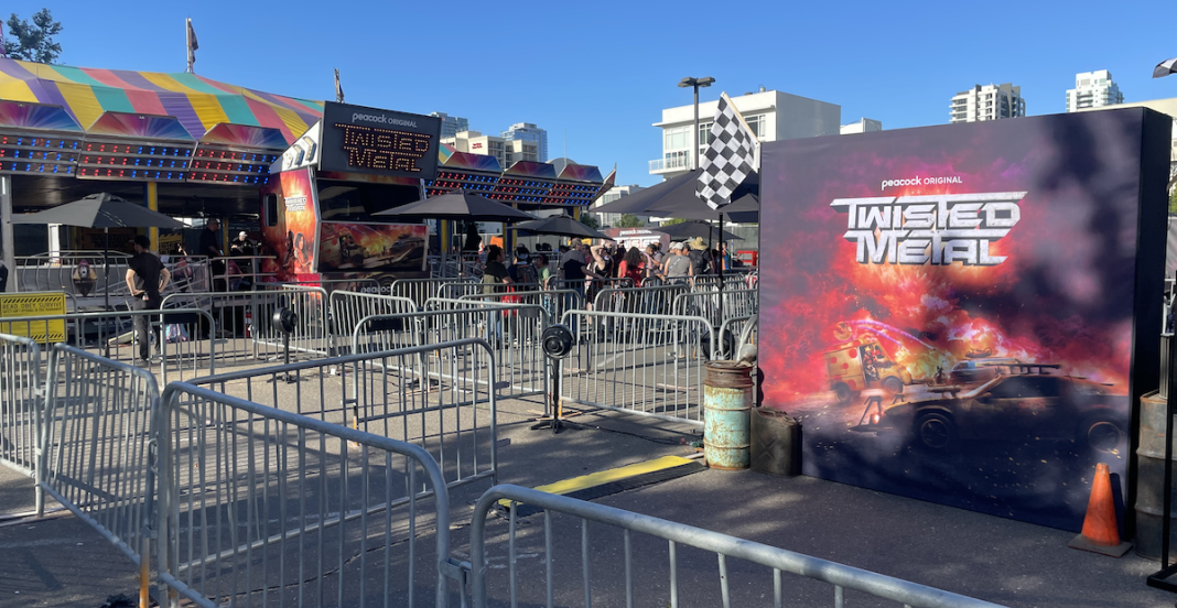 The Twisted Metal Bumper Battle activation at SDCC '25.
