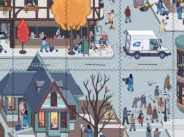 Chris Ware designs commemorative stamps celebrating 250th anniversary of US Postal Service
