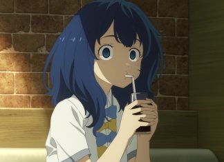 Otakon 2025 Interview: MAKEINE one year later makeine feature image. a high school girl, anna, is staring straight forward with a shell-shocked expression while sipping a drink out of a straw.