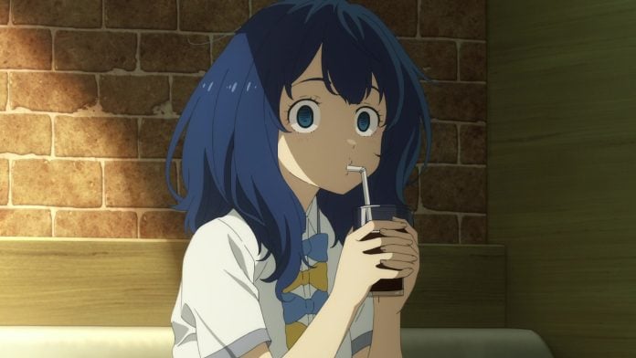 28351627 makeine feature image. a high school girl, anna, is staring straight forward with a shell-shocked expression while sipping a drink out of a straw.