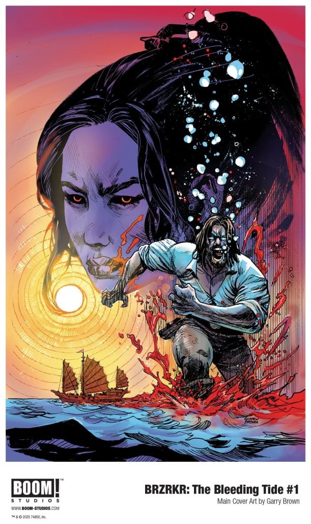 BRZRKR: The Bleeding Tide's main cover, by Garry Brown