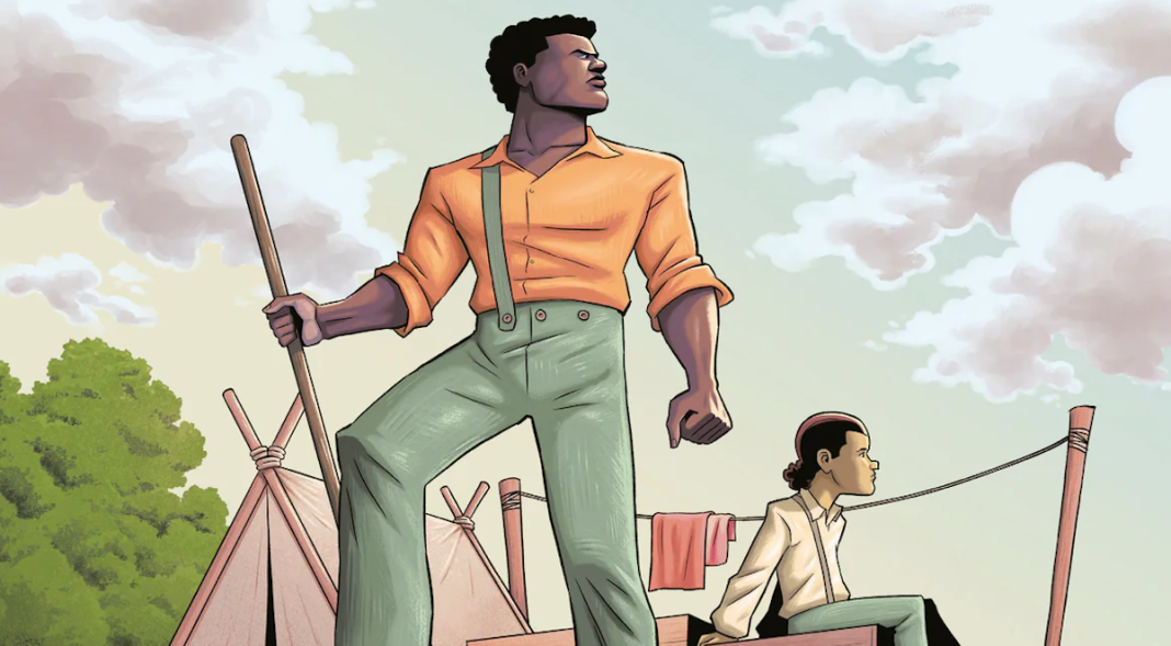 Cover of Big Jim and the White Boy featuring the titular characters on a raft.