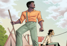 SDCC ’25: David F. Walker on translating an American literary classic in BIG JIM AND THE WHITE BOY Cover of Big Jim and the White Boy featuring the titular characters on a raft.