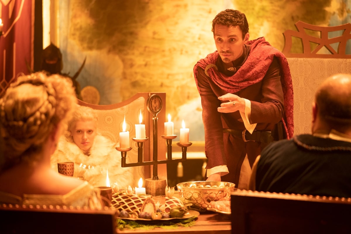 Robert Sheehan as Emperor Draygan in the 2025 film Red Sonja.