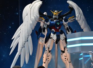 SDCC ’25: Bandai Namco is bringing the con experience to everyone Wing Gundam statue from Mobile Suit Gundam Wing at the Gunpla booth at SDCC 2025