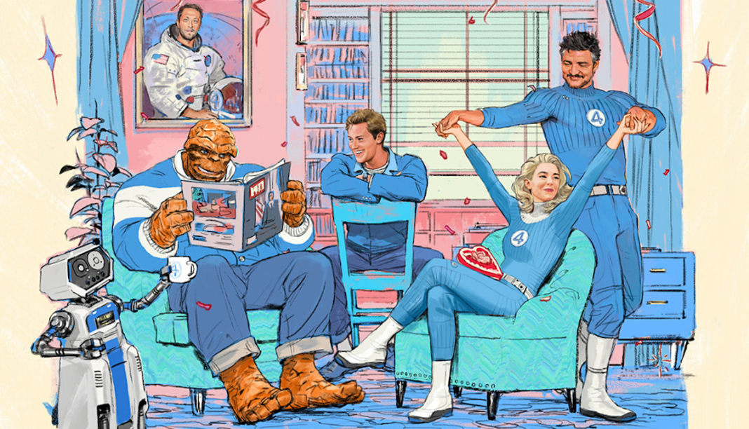 The Fantastic Four celebrating Valentine's Day.