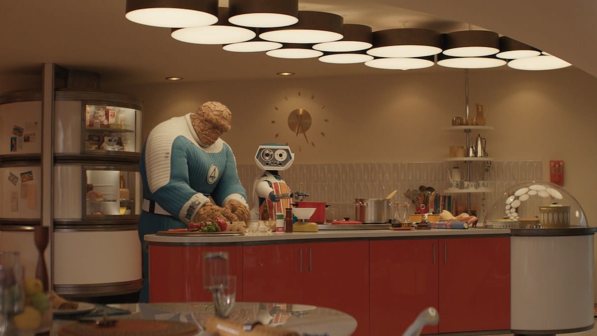 The Thing and H.E.R.B.I.E. cooking.